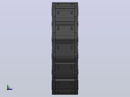 弯曲半径150内高35两侧打开型封闭式拖链_DMD35CD-35-75-150R-30左视缩略图
