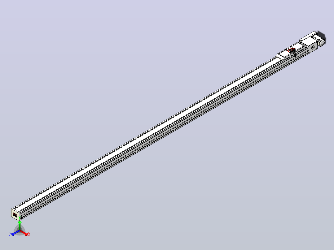 伺服电机集成皮带传动直线执行器TPA-OCB-120-224-L3950-MR-P75-N3主视图