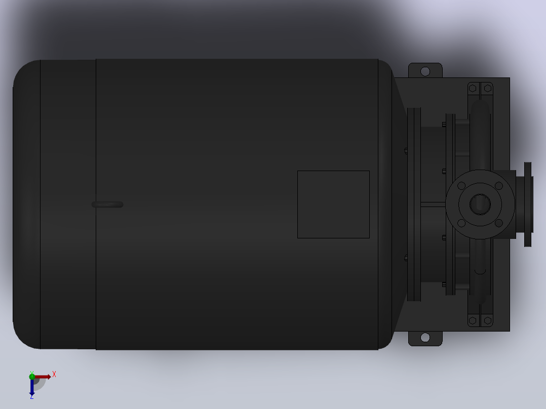 南方泵NIS，NISF泵外形（80-50-315）75kW-2极俯视图