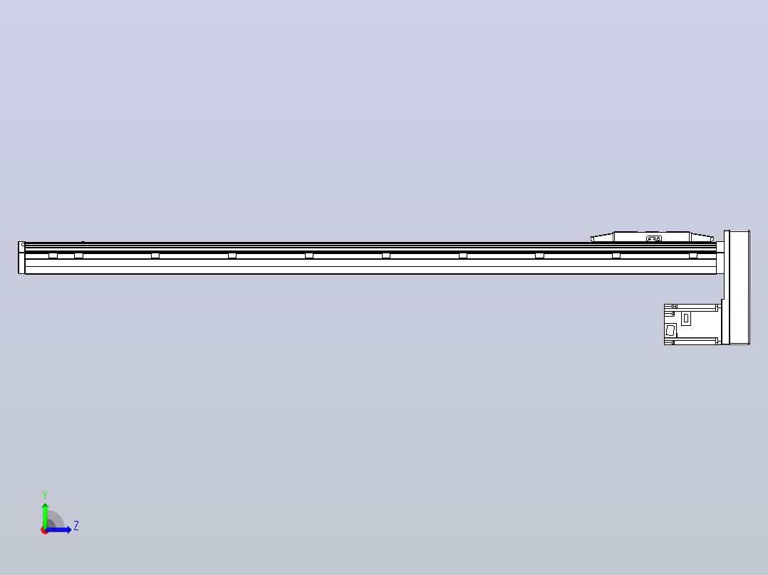滚珠丝杠直线轴内置导轨TPA-GCR-150-2010C-L1100-MP-M75-N3左视图