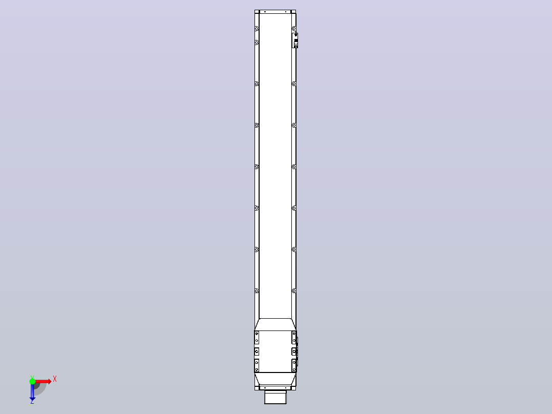 滚珠丝杠直线轴内置导轨TPA-GCR-150-2010C-L1100-MP-M75-N3俯视图
