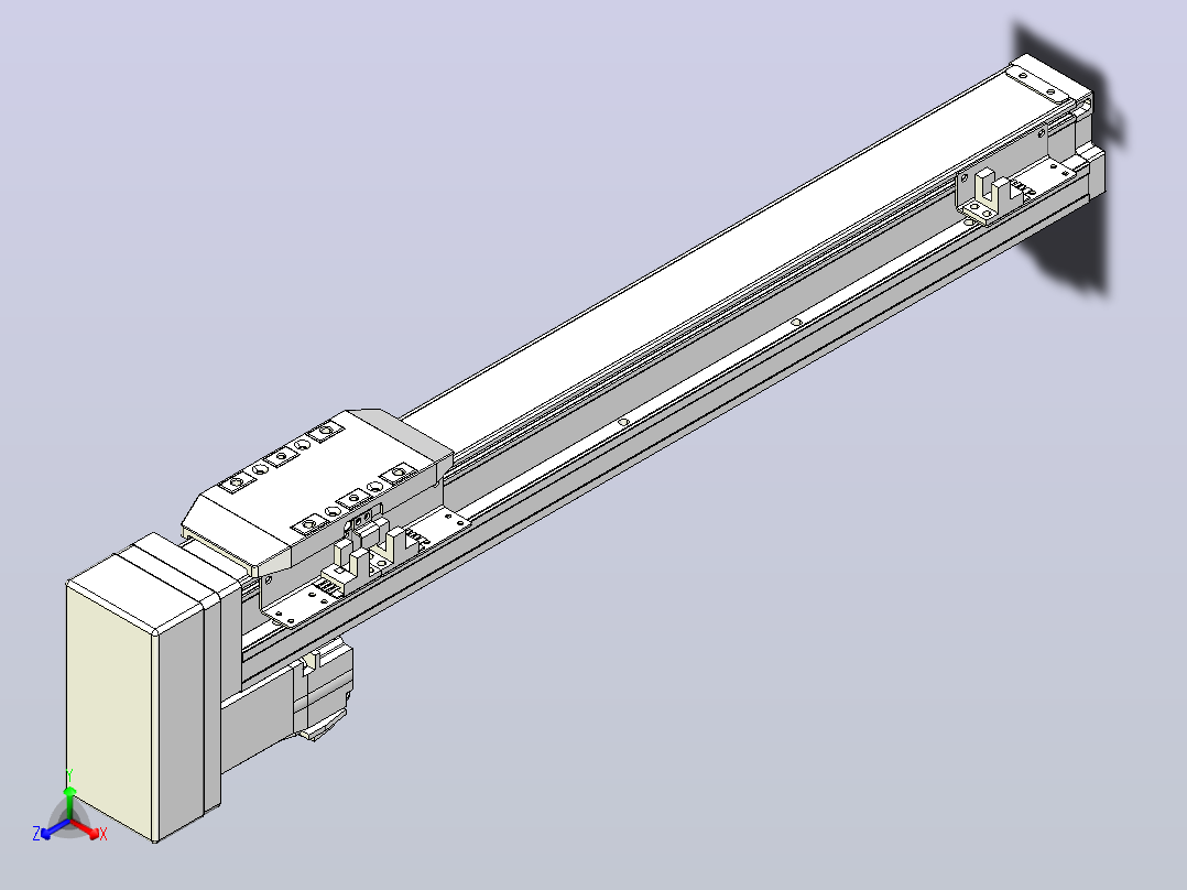 滚珠丝杠直线轴内置导轨TPA-GCR-50-1210C-L350-MP-M10-N3主视图