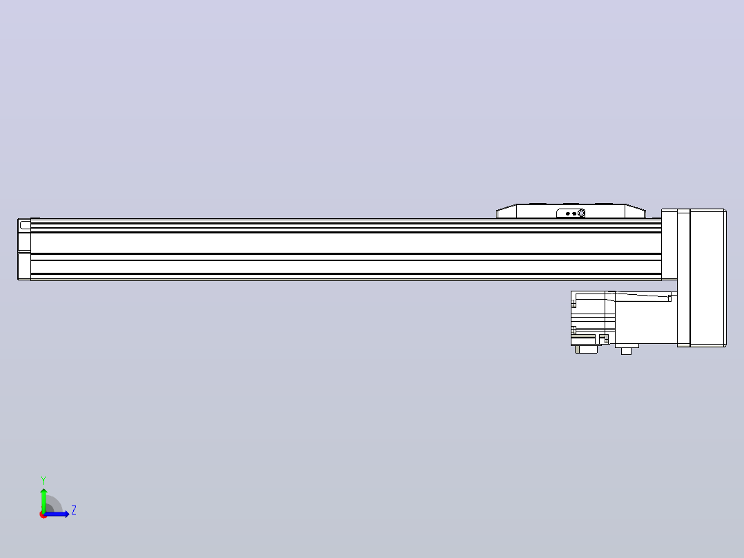 滚珠丝杠直线轴内置导轨TPA-GCR-50-1210C-L350-MP-M10-N3左视图