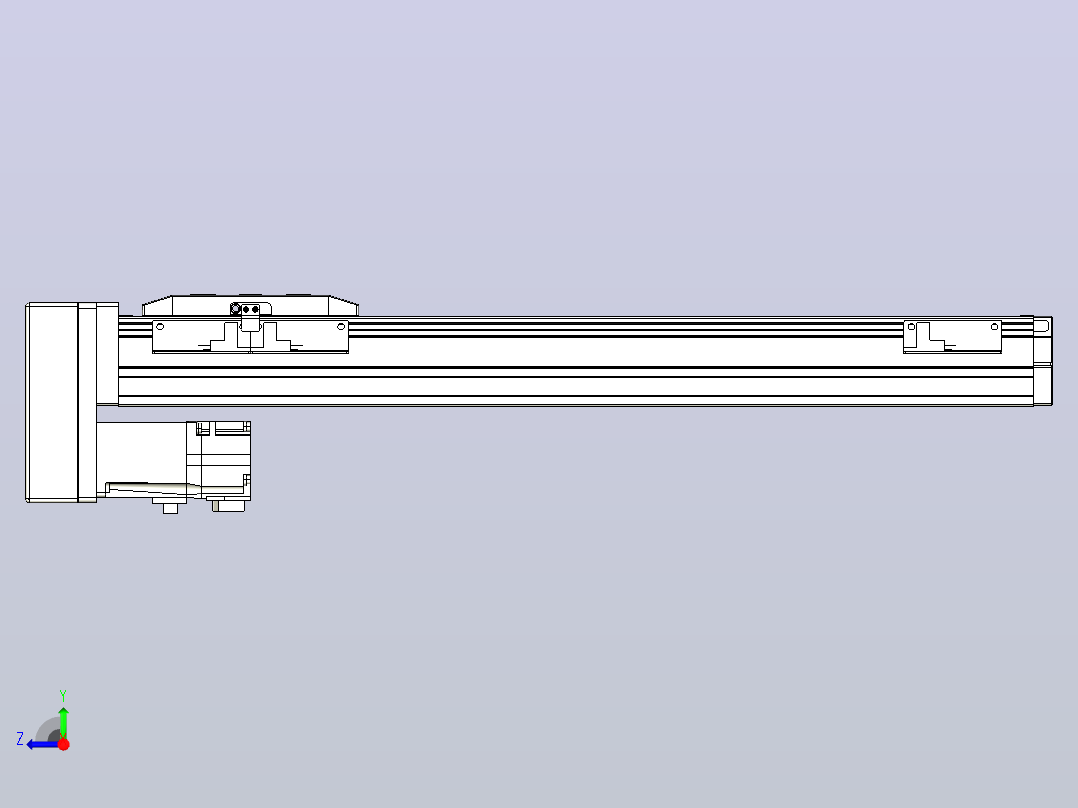 滚珠丝杠直线轴内置导轨TPA-GCR-50-1210C-L350-MP-M10-N3右视图