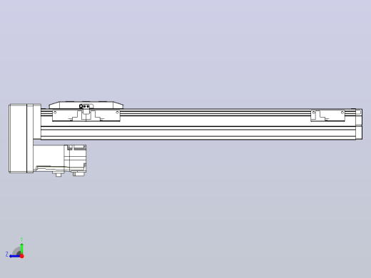 滚珠丝杠直线轴内置导轨TPA-GCR-50-1210C-L350-MP-M10-N3右视缩略图