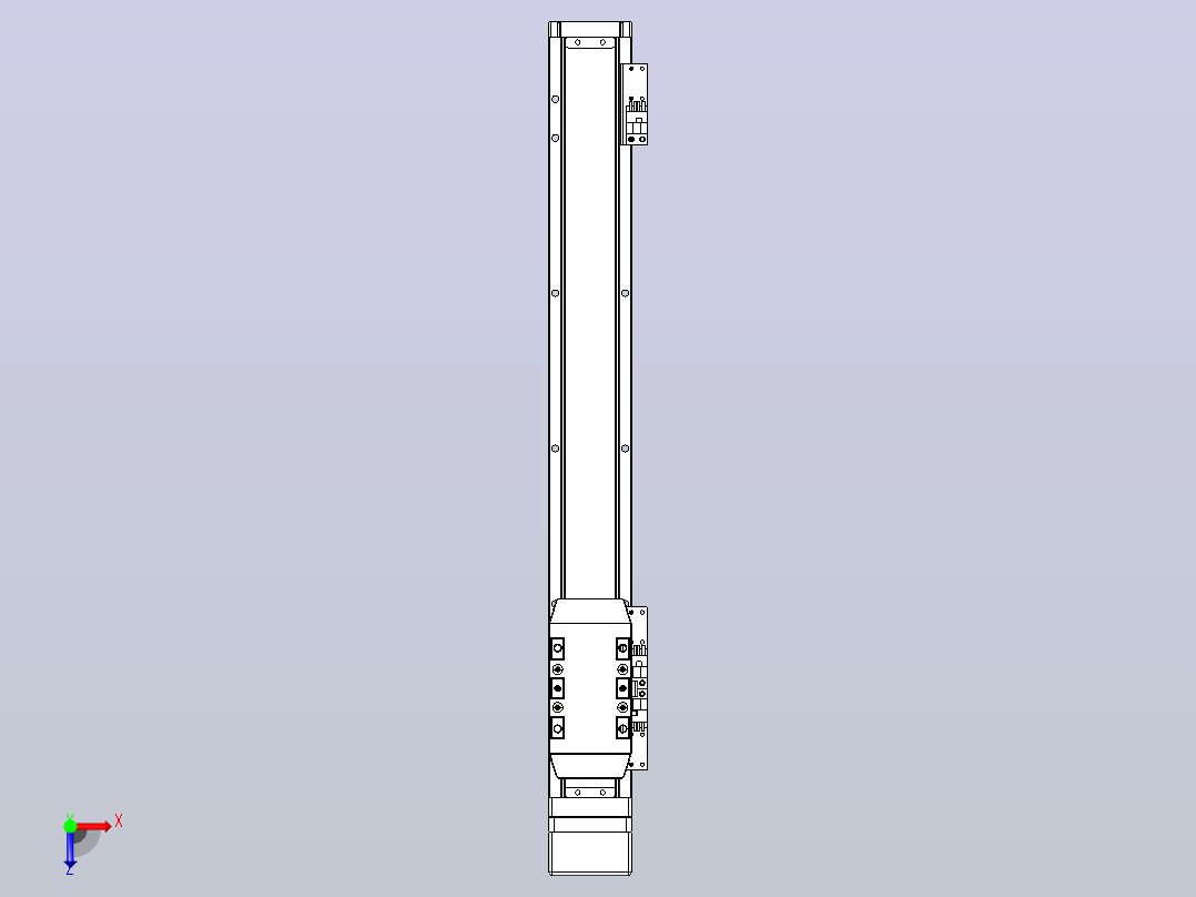滚珠丝杠直线轴内置导轨TPA-GCR-50-1210C-L350-MP-M10-N3俯视图