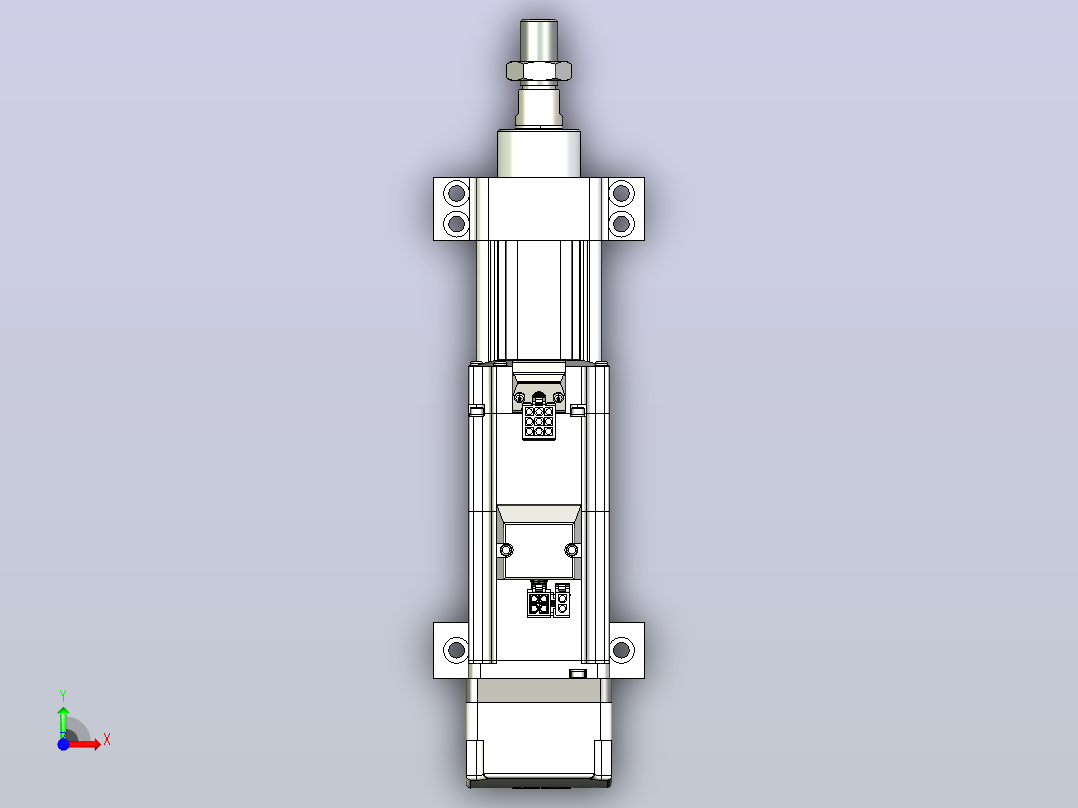轻载电动缸TPA-ESR40-1210C-L50-MR-LB-W-P40-C3前视图
