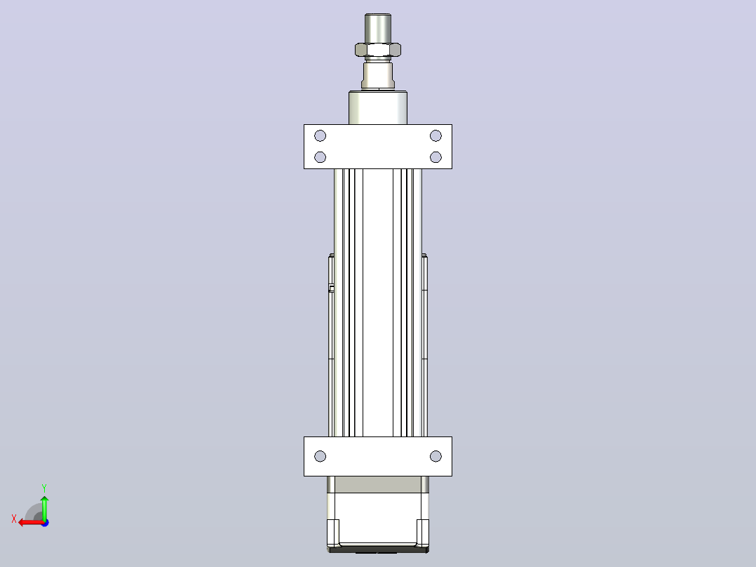 轻载电动缸TPA-ESR40-1210C-L50-MR-LB-W-P40-C3后视图