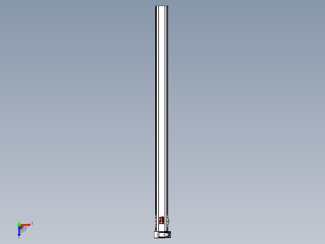 皮带直线轴半封闭可选导轨TPA-HNB-120D-110-L1900-LU-Y-P40-N3俯视图