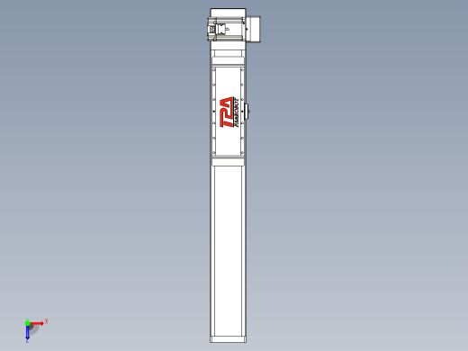 伺服电机集成皮带传动直线执行器TPA-OCB-120-224-L450-LU-P75-N3俯视缩略图