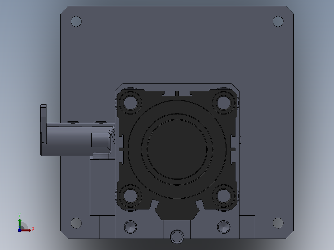 喷气管总成封9压盖工装前视图