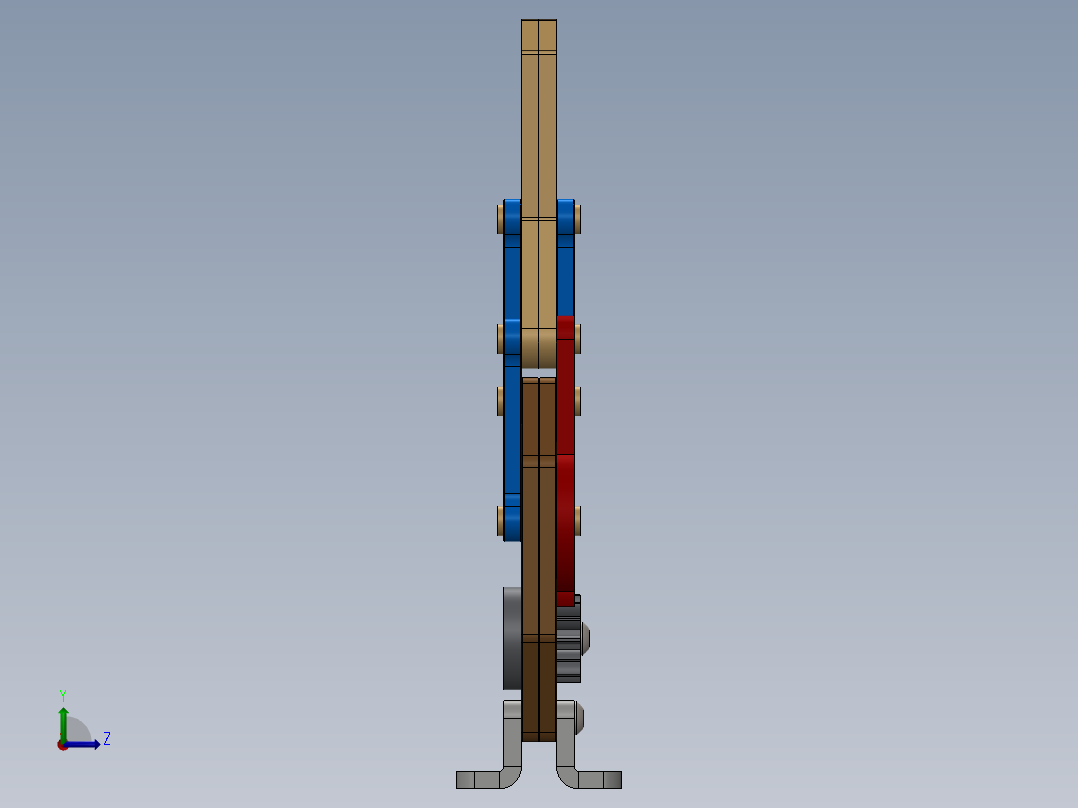 obotic-arm-gripper机械臂夹持机构3D图纸 Solidworks设计左视图