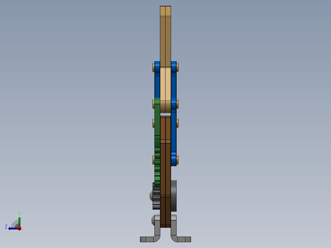 obotic-arm-gripper机械臂夹持机构3D图纸 Solidworks设计右视图