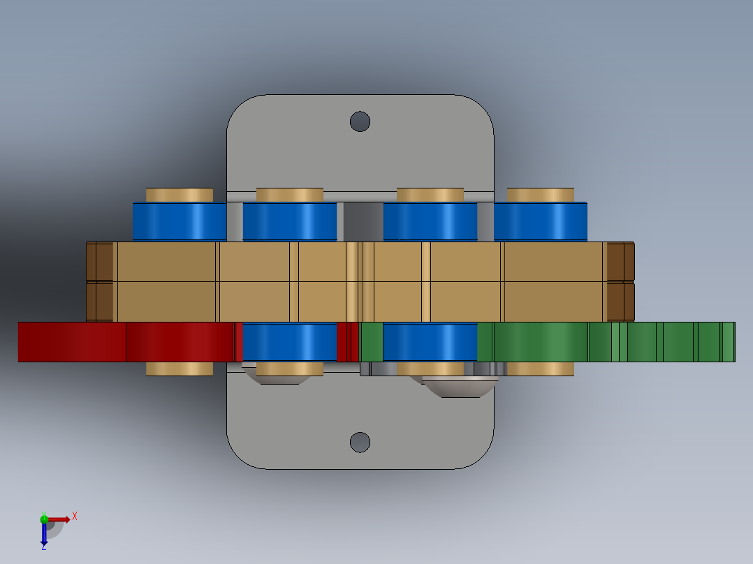 obotic-arm-gripper机械臂夹持机构3D图纸 Solidworks设计俯视图