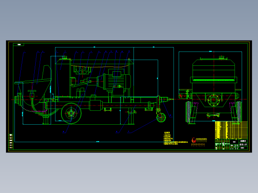 混凝土泵车总图