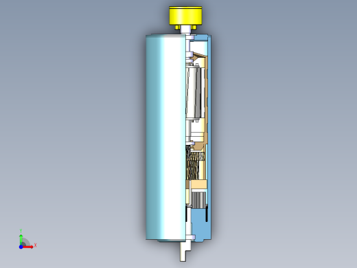 矿用输送带传动滚筒半剖结构3D数模图纸 STP格式前视缩略图