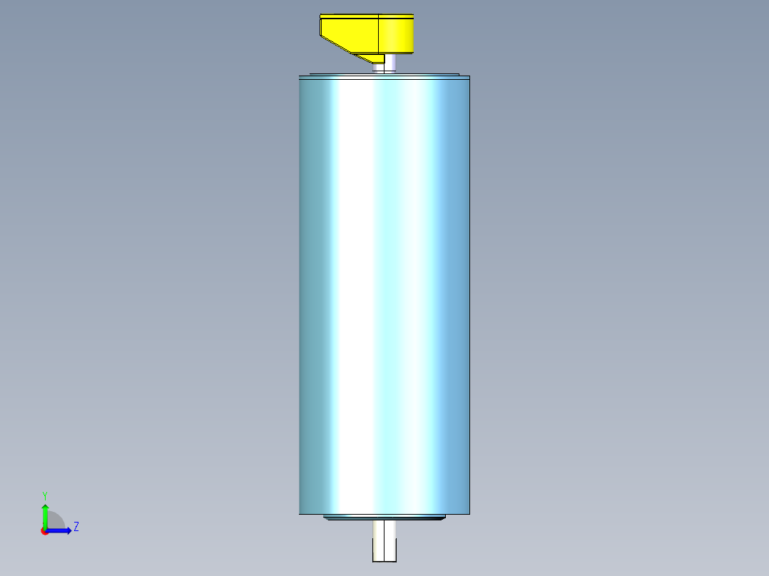 矿用输送带传动滚筒半剖结构3D数模图纸 STP格式左视图