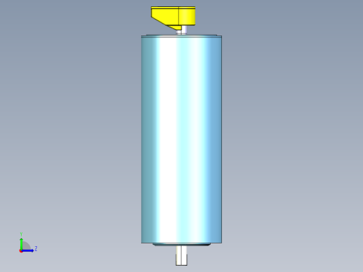 矿用输送带传动滚筒半剖结构3D数模图纸 STP格式左视缩略图