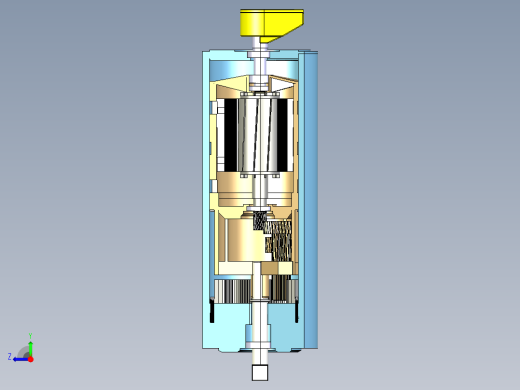 矿用输送带传动滚筒半剖结构3D数模图纸 STP格式右视缩略图