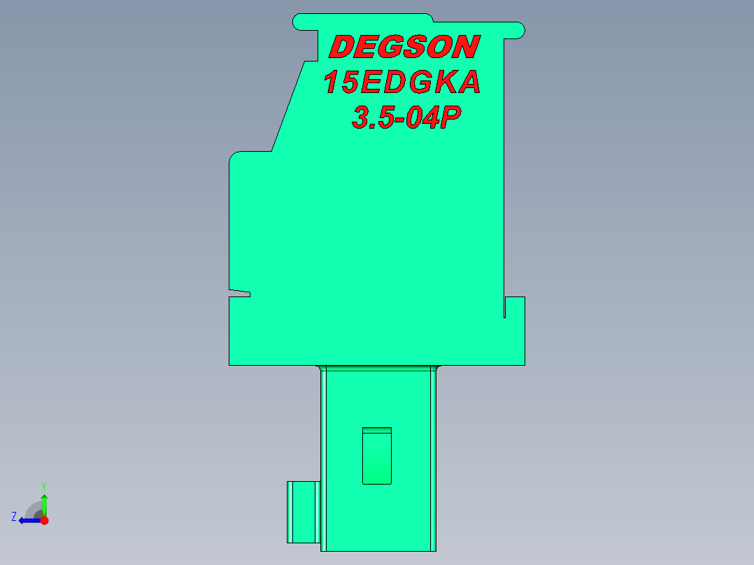 DEGSON 15EDG 系列 3.5mm 插拔式接线端子 FullPack-15EDGKA-3.5-04P-14-00AH右视图