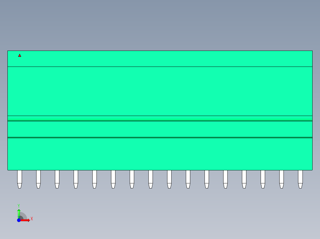 DEGSON 15EDG 系列 3.5mm 插拔式接线端子 FullPack-15EDGVT-3.5-32P-14-00AH前视图