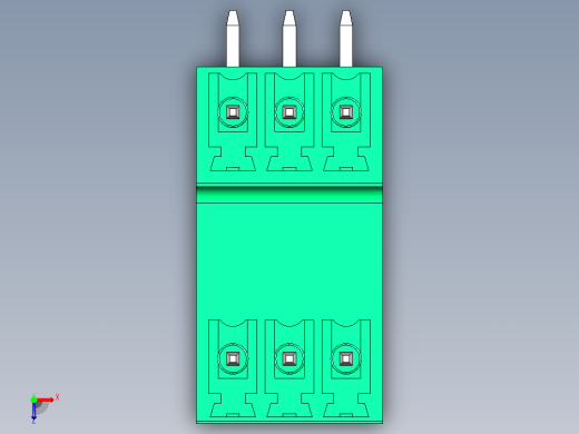 DEGSON 15EDG 系列 3.5mm 插拔式接线端子 FullPack-15EDGRT-3.5-06P-14-00AH俯视缩略图