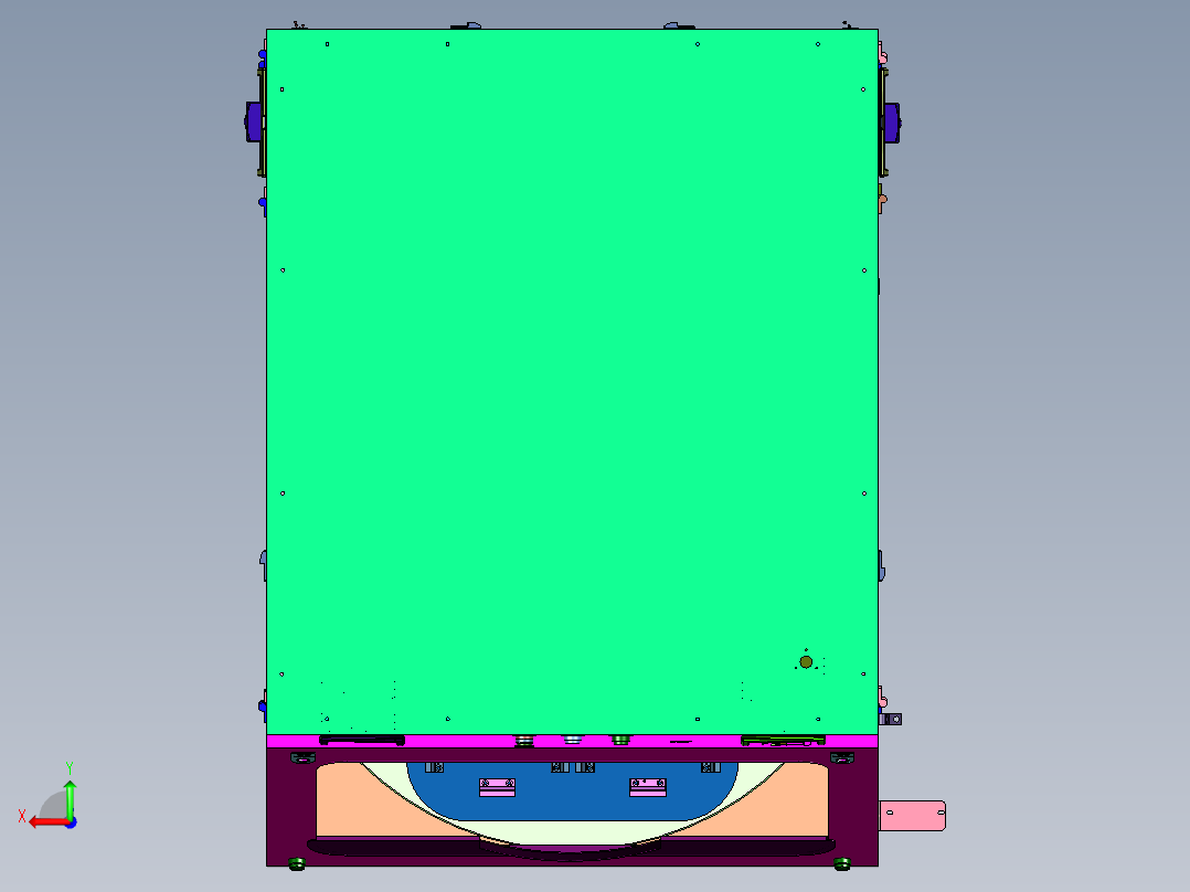 多工位转盘式机械手锁附设备后视图