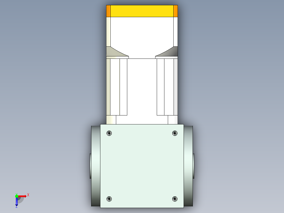 换向器32PW140双孔 PLX120-L2 28-110-145-M8.stp俯视图