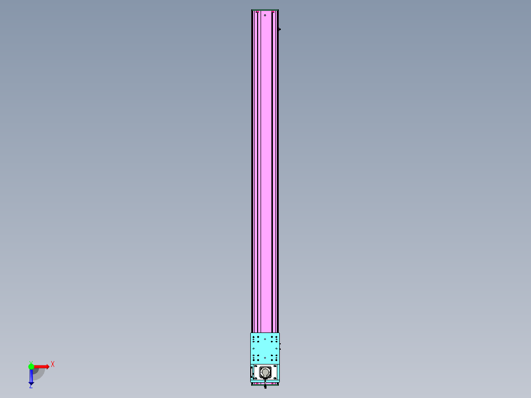 东锦齿条传动DH210G-L167-S2450-BU-减速机+P750W俯视图