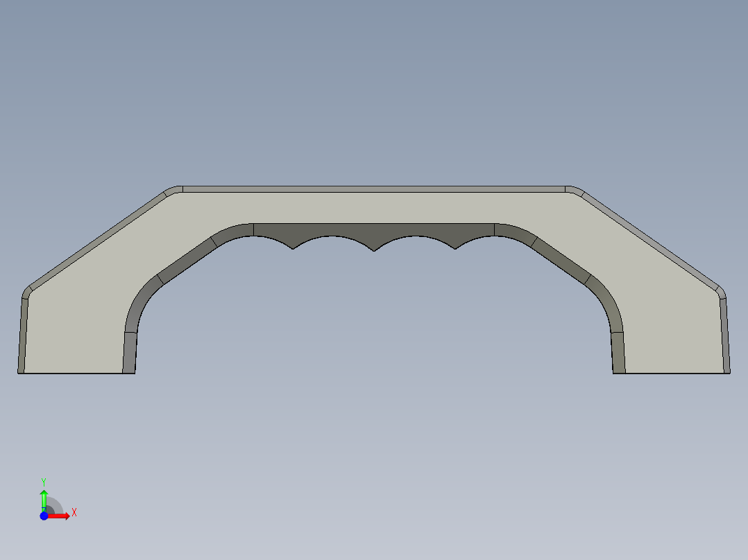 取手(不銹鋼)EG-3D多系列多零件图纸模型前视图