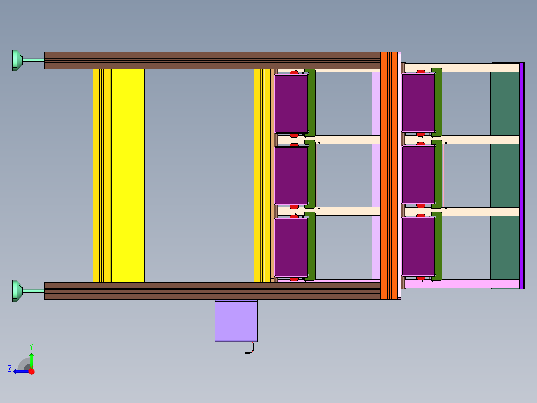 防错拿物料料架系统右视图