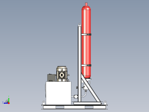 带蓄能器的液压动力右视缩略图