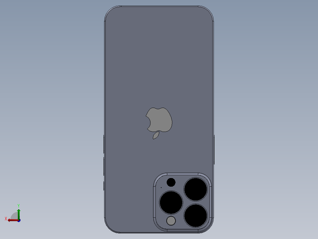 苹果14pro设计后视图