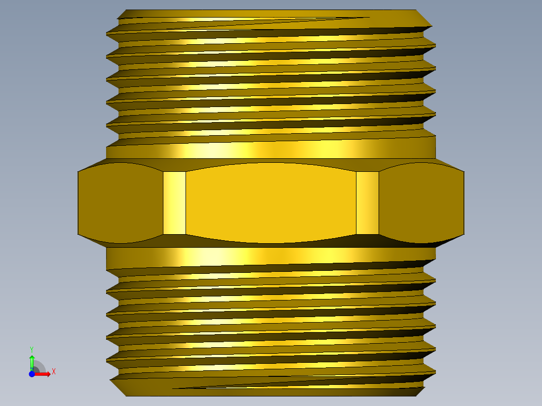 G1六角螺纹接头前视图