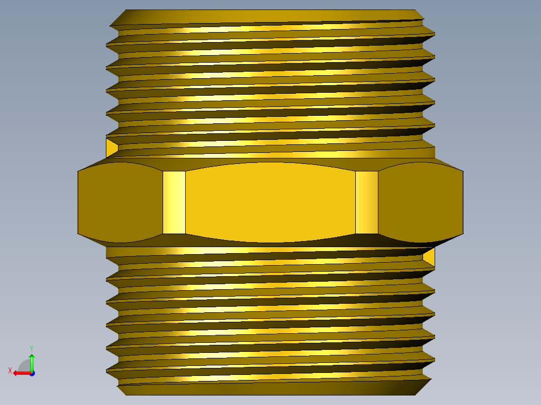 G1六角螺纹接头后视图