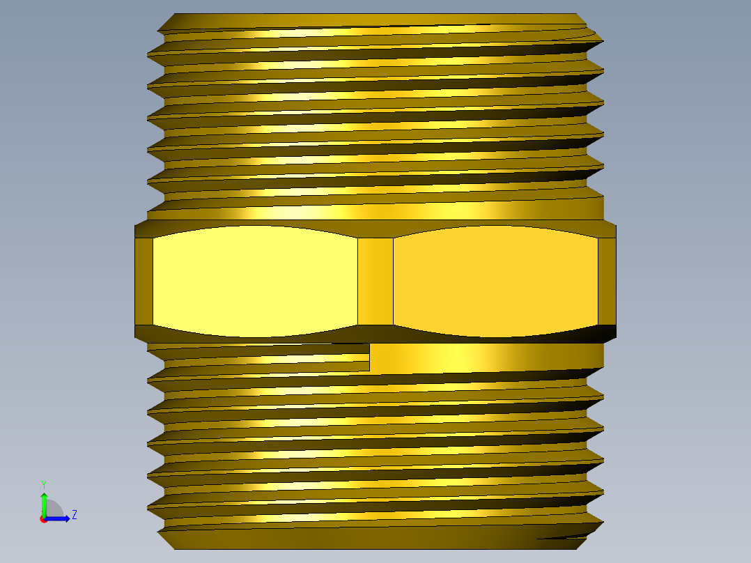 G1六角螺纹接头左视图