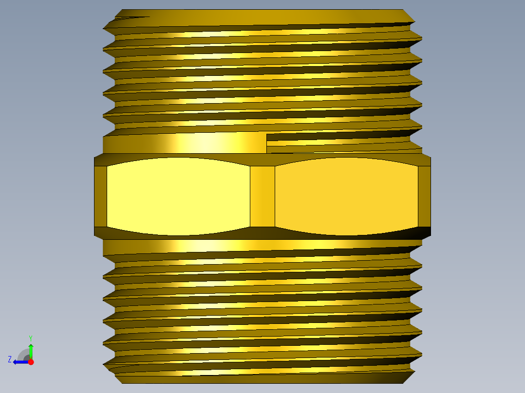 G1六角螺纹接头右视图