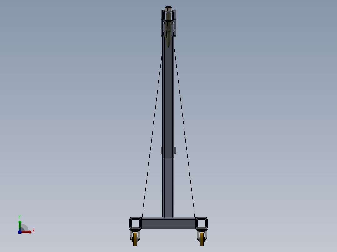 1吨手动提升机结构前视图