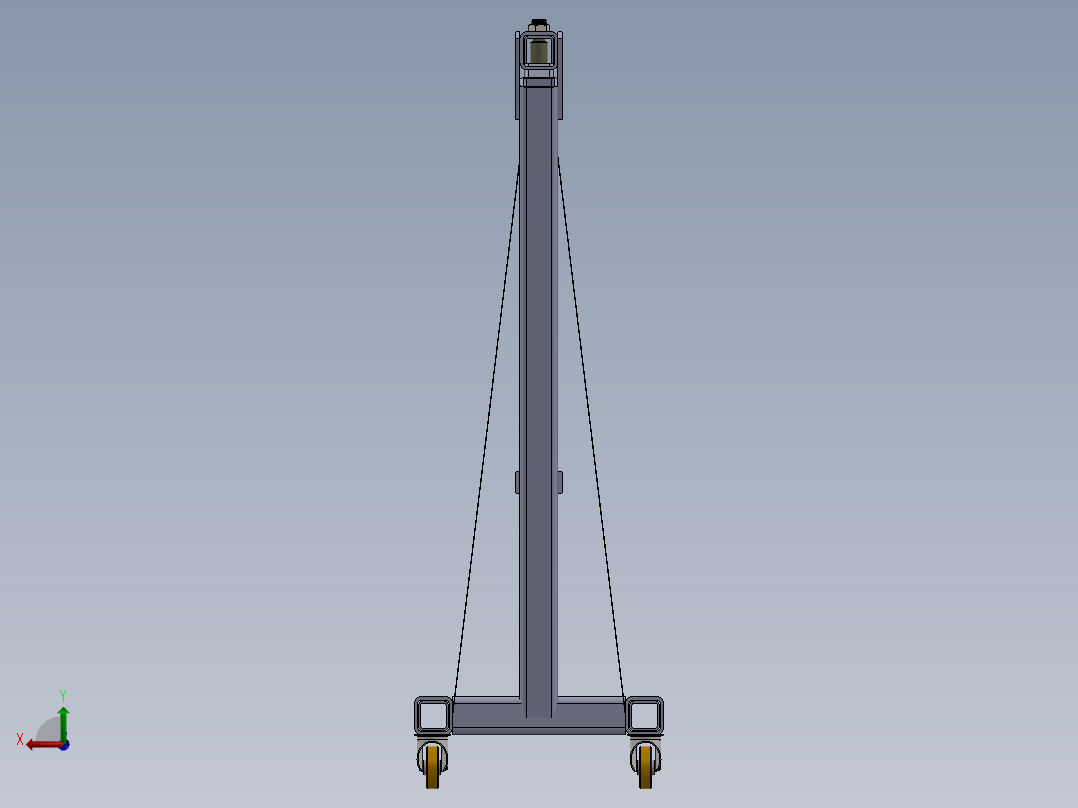 1吨手动提升机结构后视图