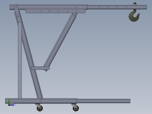 1吨手动提升机结构左视缩略图