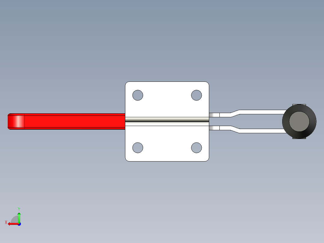 水平式夾鉗SSP(B)-3D多系列多零件图纸模型后视图