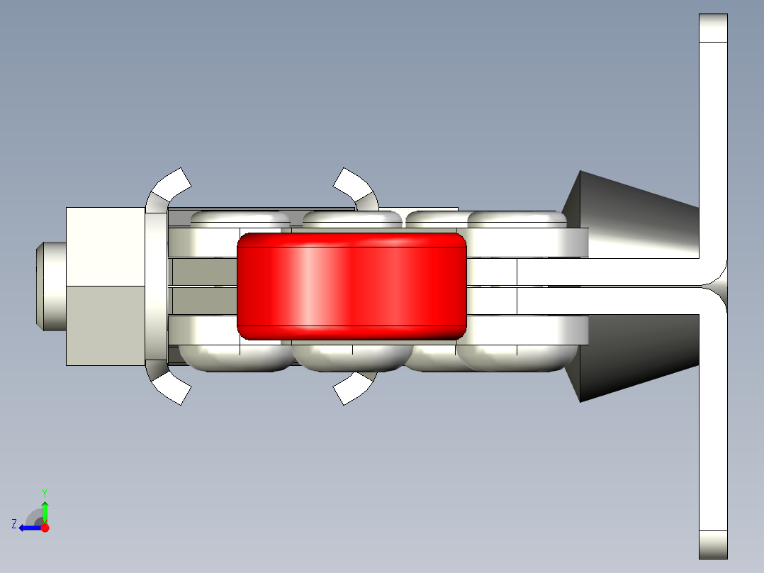 水平式夾鉗SSP(B)-3D多系列多零件图纸模型右视图