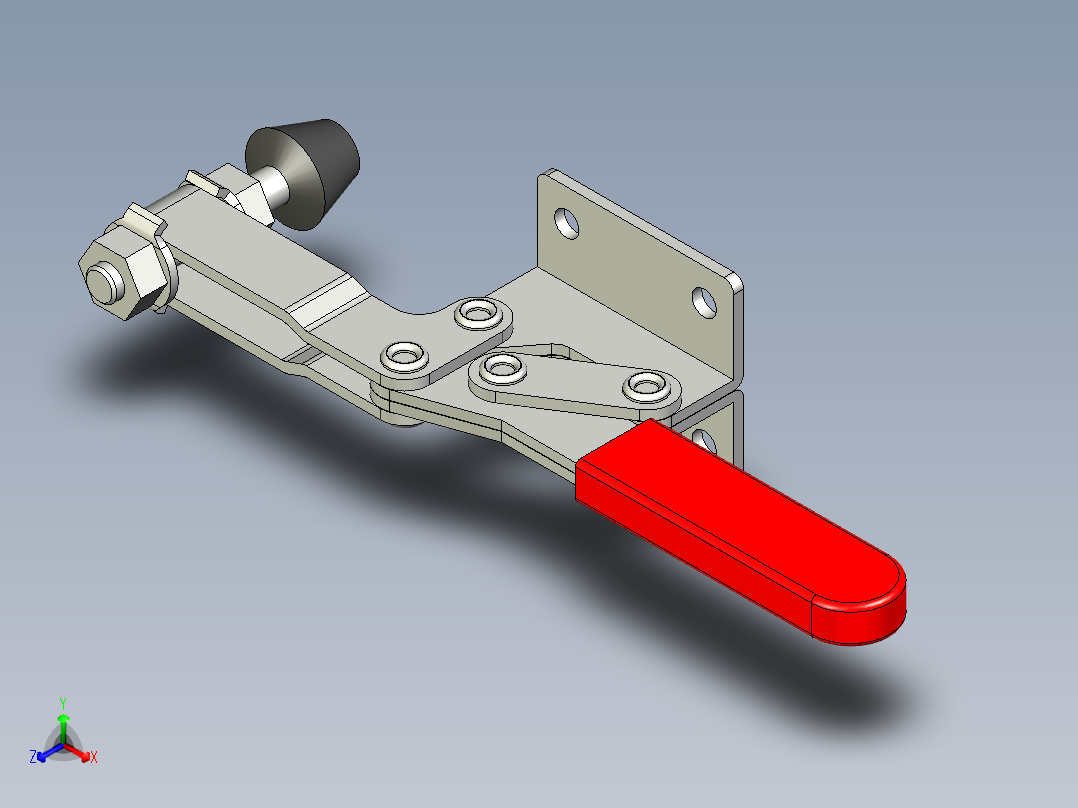 水平式夾鉗SSP(B)-3D多系列多零件图纸模型正等轴测图