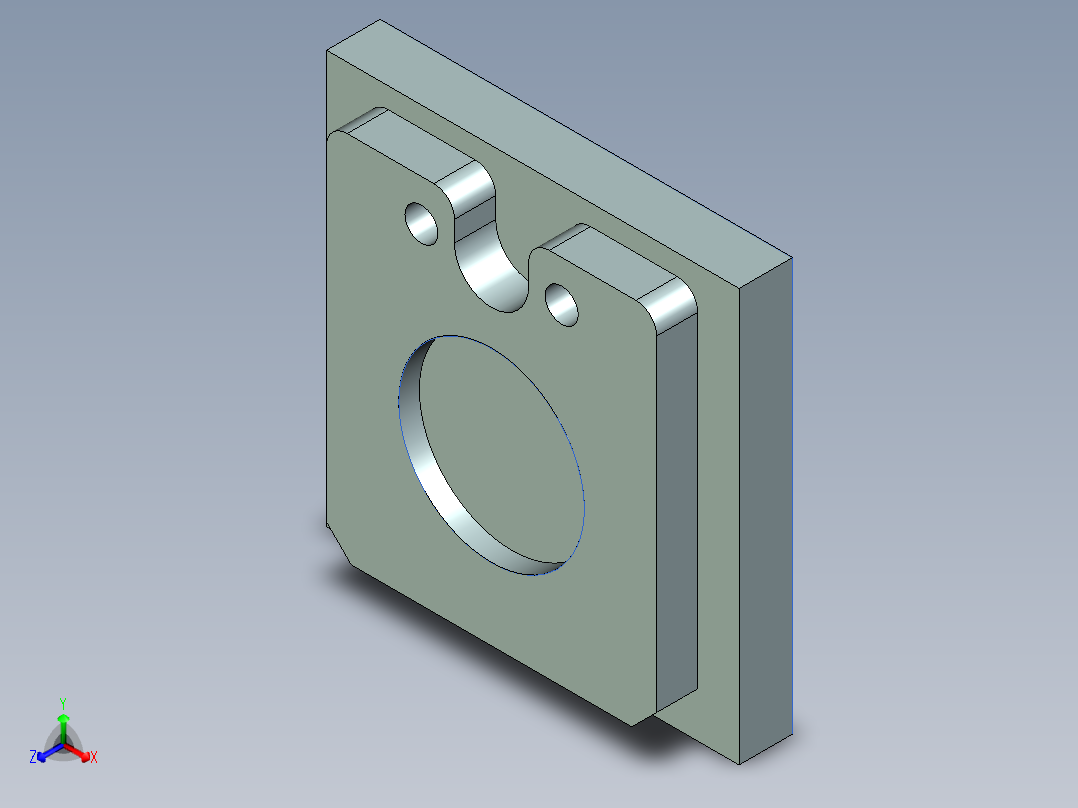 WK022-平面凹模数控铣削编程与加工工艺综合设计【UG和CAD图】正等轴测图