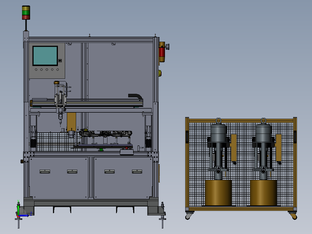 柳汽汽车部件涂胶机左视图