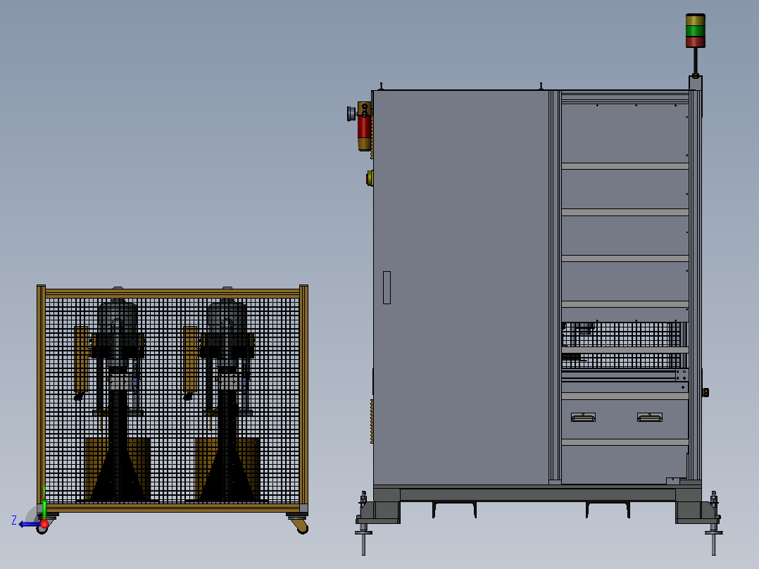 柳汽汽车部件涂胶机右视图