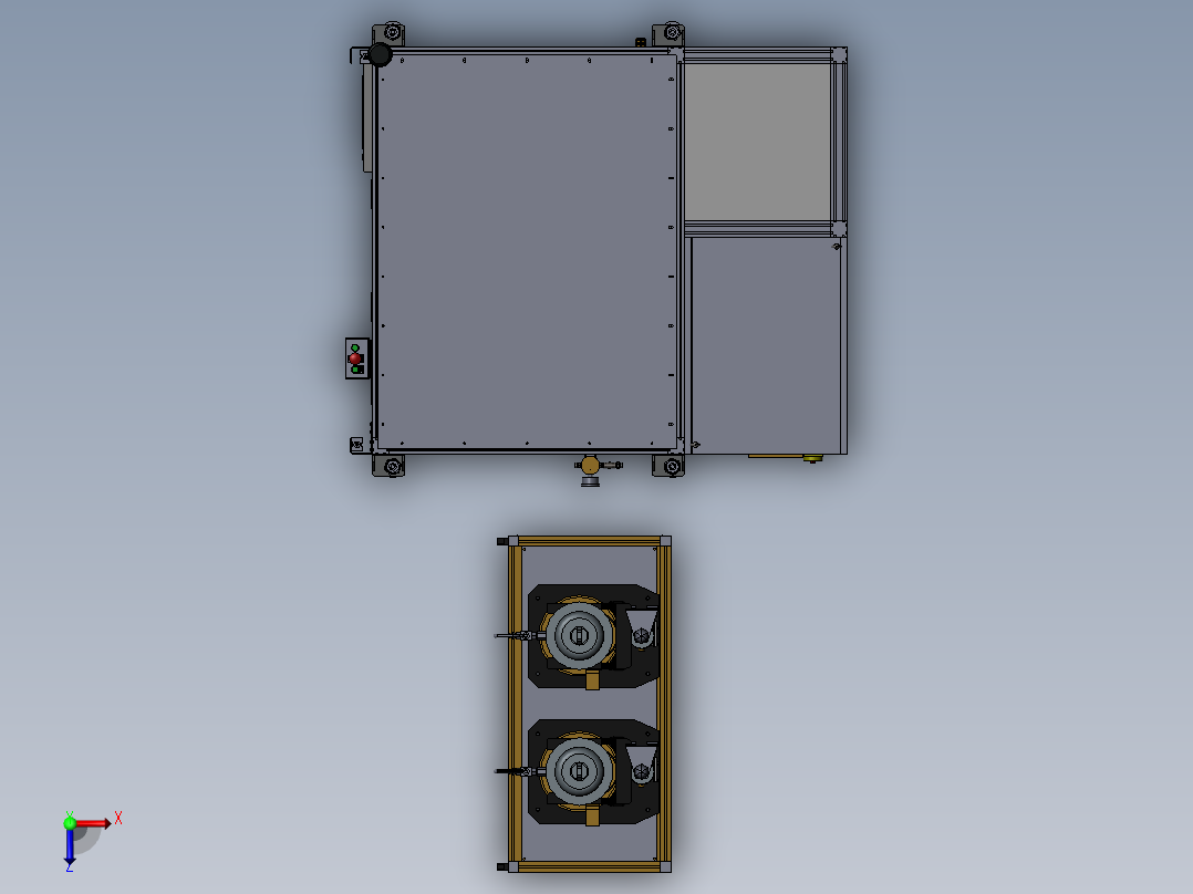 柳汽汽车部件涂胶机俯视图