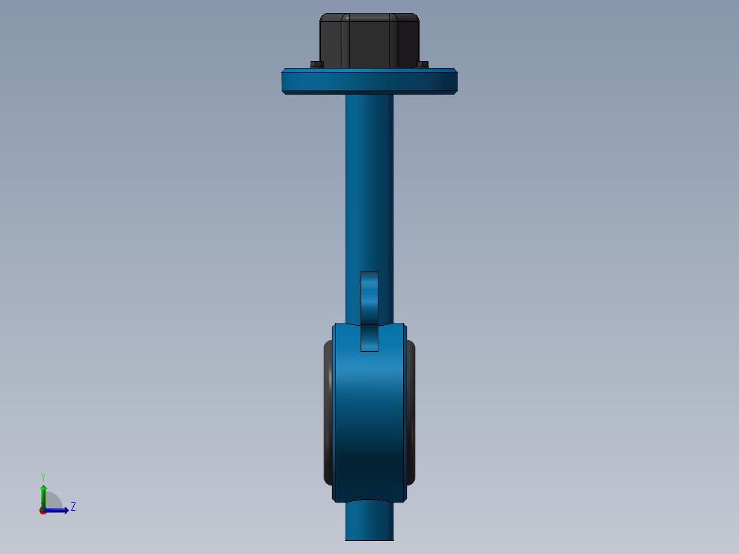 DN50不锈钢手动蝶阀左视图