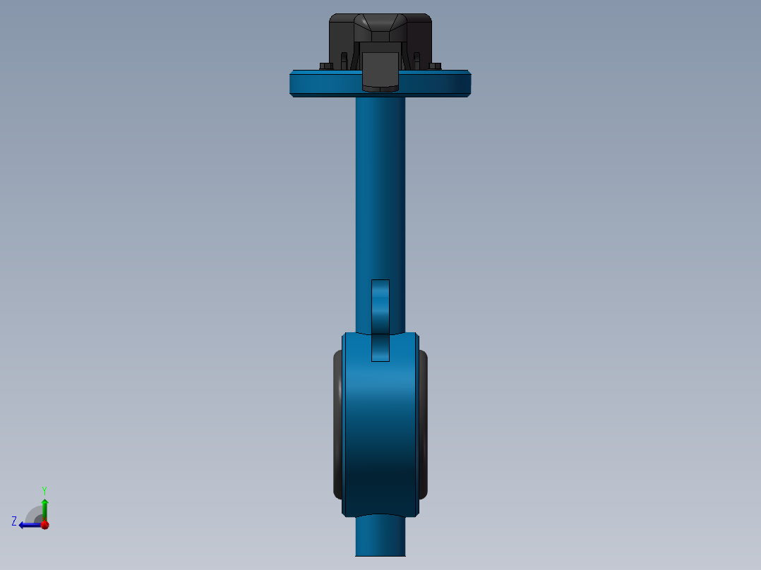 DN50不锈钢手动蝶阀右视图