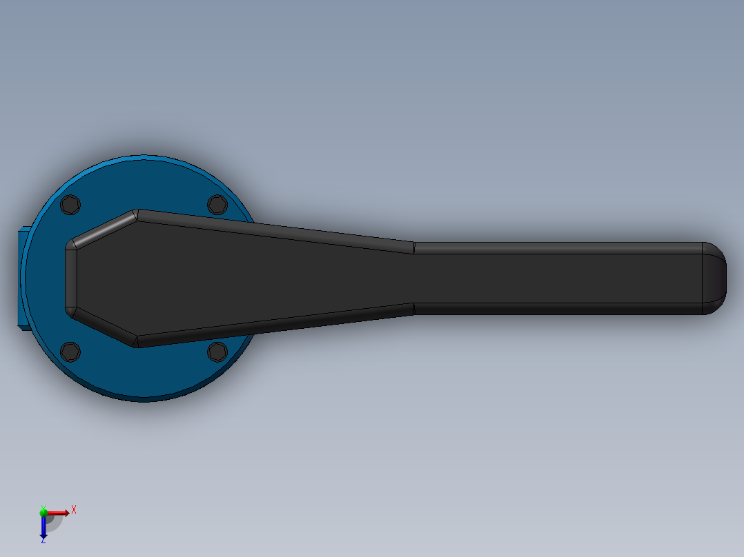 DN50不锈钢手动蝶阀俯视图